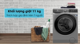 Gia đình 4-5 người sử dụng máy giặt Electrolux 11kg EWF1142R9SC có phù hợp