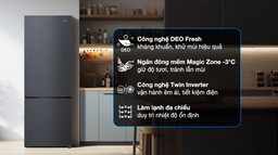 Tủ lạnh Aqua AQR-B360MA(SLB) inverter 292 lít thiết kế ngăn đá dưới, bảo quản thực phẩm tiện lợi