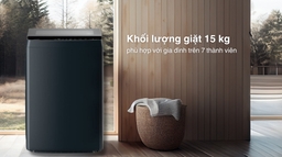Máy giặt Toshiba AW-T08DU1600LV(MK) inverter 15kg giặt sạch, tiết kiệm điện cho gia đình đông người