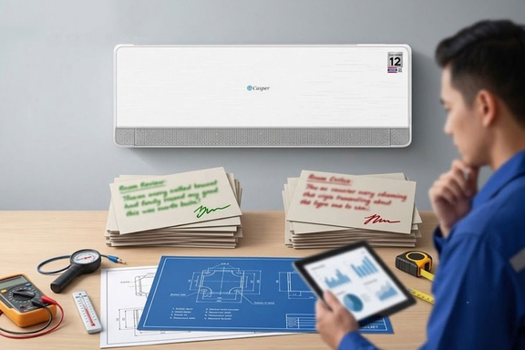 Bối rối vì điều hòa Casper QH-12IU36A người khen kẻ chê: Góc nhìn thực tế từ chuyên gia