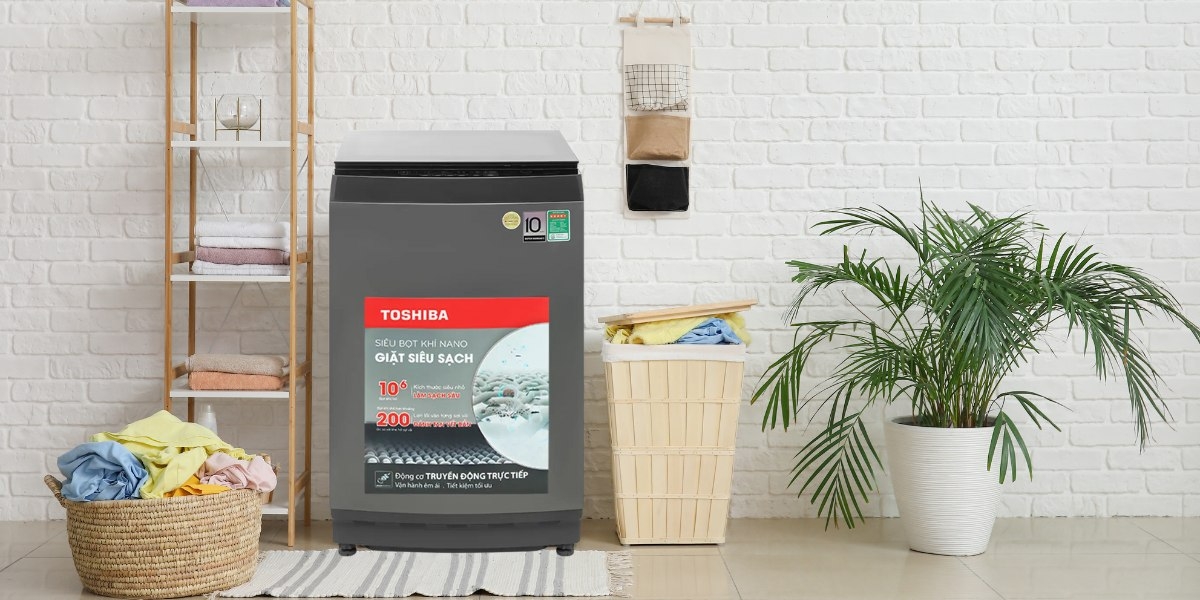 Máy giặt Toshiba AW-DM1600LV(SG) inverter 15kg giặt sạch nhanh chóng, tiết kiệm điện năng