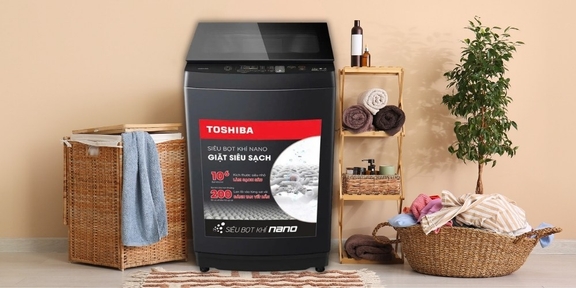 Máy giặt Toshiba AW-DM1400LV(MK) inverter 13kg giặt sạch hiệu quả, tiết kiệm điện