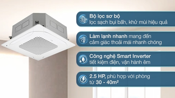 Vì sao nên mua điều hòa âm trần LG giá rẻ ZTNQ24GPLA0/ZUAC1 cho phòng khách
