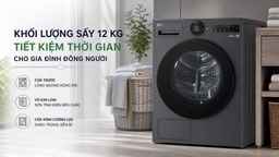 Máy sấy quần áo LG RX12VHP3K Inverter 12Kg – Sấy khô tiện lợi, chăm sóc quần áo hiện đại