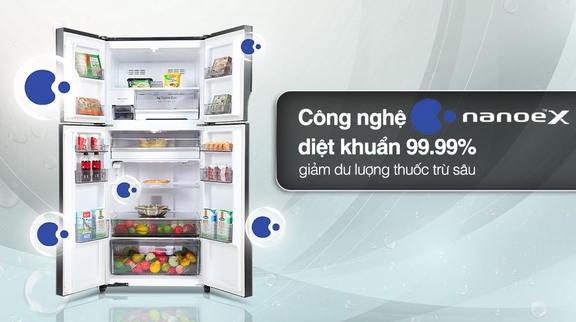Tủ lạnh Panasonic NR-DZ601YGKV Inverter 550 lít thiết kế sang trọng, bảo quản thực phẩm tối ưu
