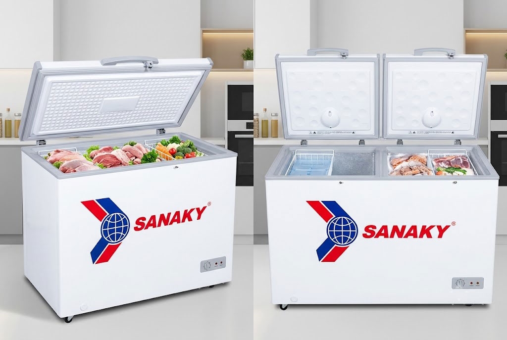 Nên mua tủ đông Sanaky 1 ngăn hay 2 ngăn: Kinh nghiệm từ chuyên gia