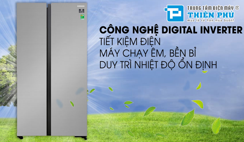 Tủ Lạnh Samsung Side By Side 2 Cánh Inveter RS62R5001M9/SV 680 Lít có 3 tính năng mới phục vụ ngày tết
