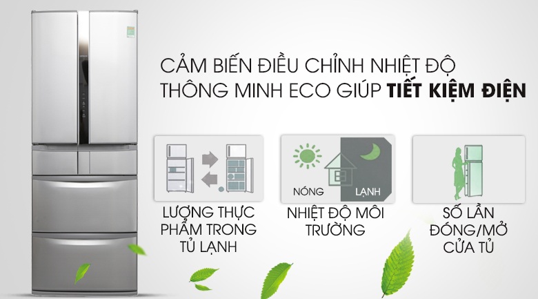 Tìm hiểu về tủ lạnh Hitachi inverter R-SF57EMV 6 cánh 565 lít