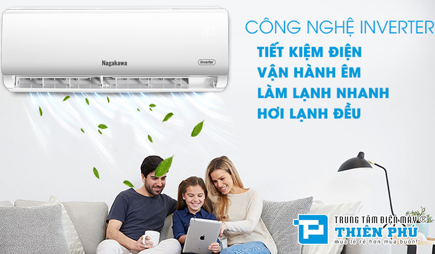 Điều Hòa Nagakawa 12000Btu 1 Chiều Inverter NIS-C12R2T01 Gas R32