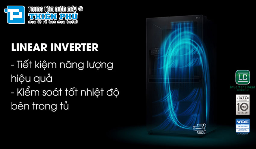 Giới thiệu về chiếc tủ lạnh LG GR-X24MC Side By Side Inverter 601 lít. 