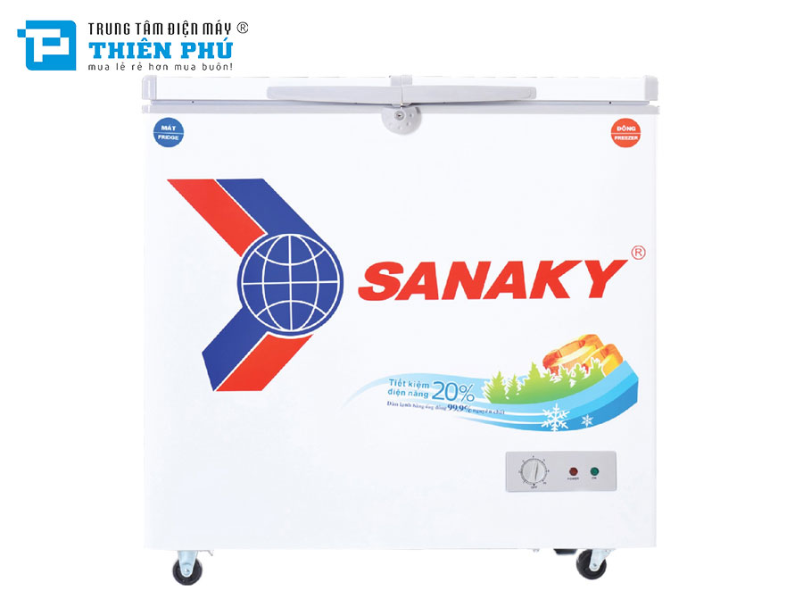 Tủ Đông Sanaky VH-2599W1 1 Đông 1 Mát 200 Lít