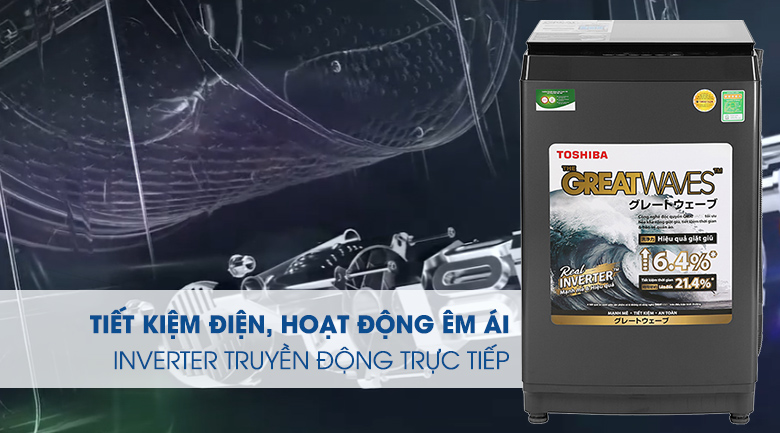Máy giặt Toshiba AW-DK1000FV(KK) có tiết kiệm điện