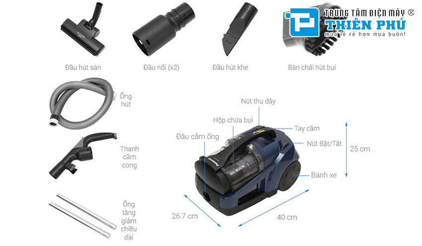 Máy Hút Bụi Panasonic MC-CL573AN49