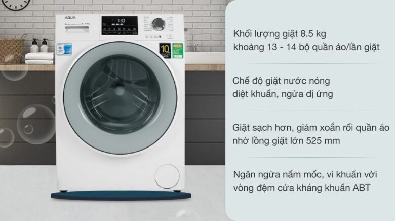Máy giặt Inverter Aqua AQD-D850E.W 8.5Kg