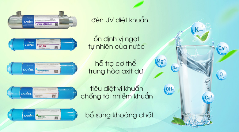 Máy lọc nước Karofi đáp ứng đủ nhu cầu sử dụng cho người dùng. Với công suất lọc 10 lít/giờ