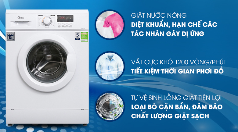 Máy giặt Midea 9Kg MFD90-1208 - Giá tham khảo: 7.290.000₫