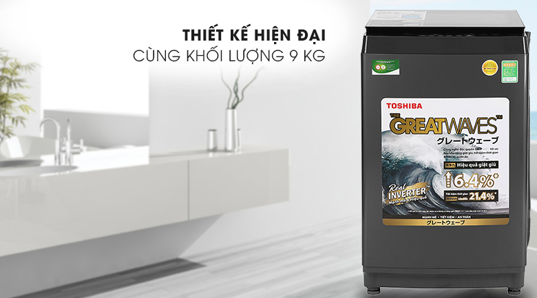 Thiết kế bên ngoài của máy giặt Toshiba AW-DK1000FV(KK)