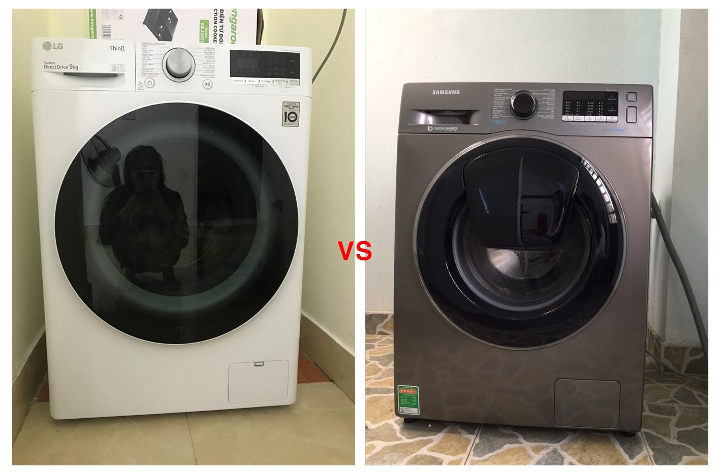 So sánh máy giặt LG Inverter FV1409S4W và Samsung WW90K54E0UX/SV, loại nào tốt hơn?