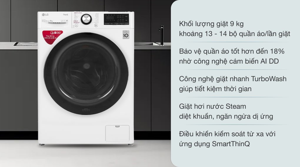 Những mẫu máy giặt LG 9kg ra mắt năm 2020 được chuyên gia đánh giá cao