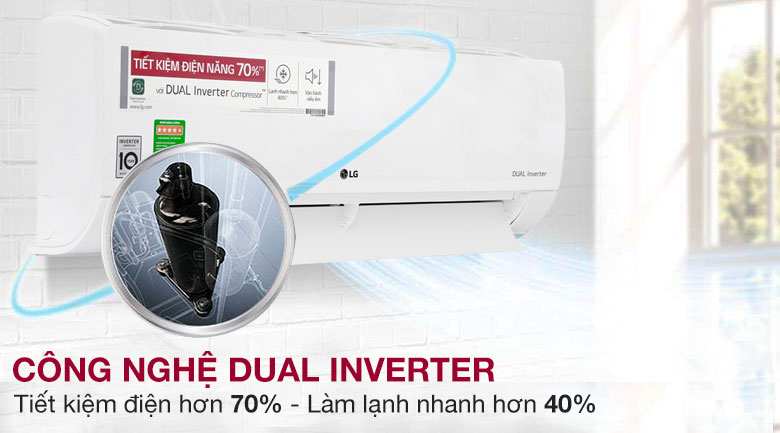 5 Ưu điểm nổi bật trên điều hòa LG Inverter V24ENF