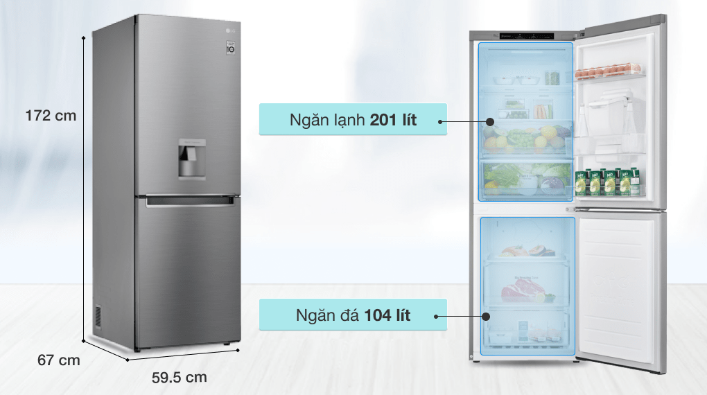 So sánh hai chiếc tủ lạnh Hitachi R-FVX480PGV9(GBK) và LG GR-D305PS