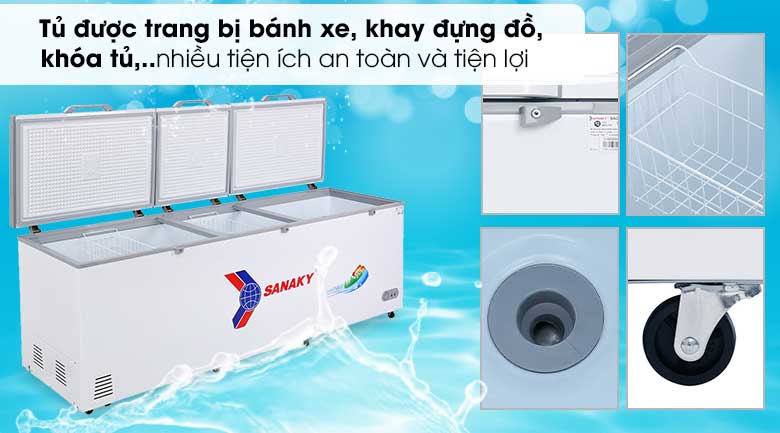 Dung tích 900 lít Tủ Đông Sanaky VH-1199HY sẽ bảo quản được bao nhiêu kg thực phẩm