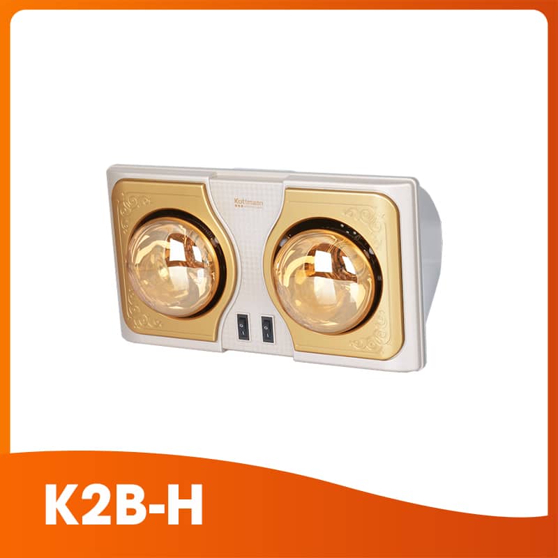 Đèn sưởi nhà tắm Kottmann K2B-H và K2BHWG 2 bóng có gì khác biệt ...
