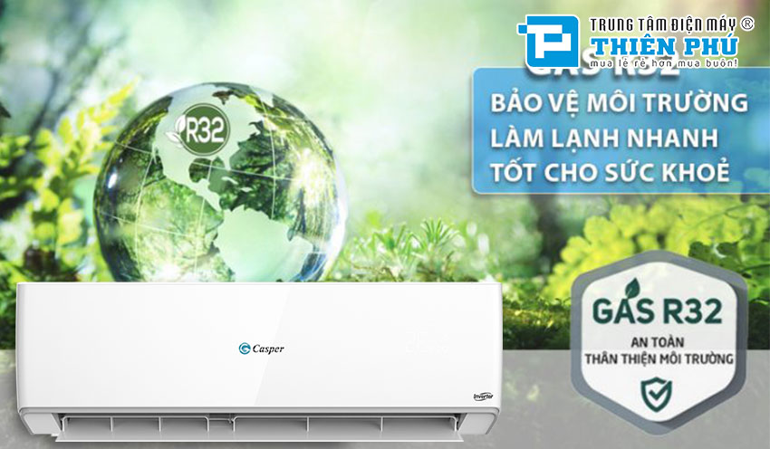 Điều Hòa Casper 9000Btu 1 Chiều Inverter Wifi GC-09TL25 Gas R32