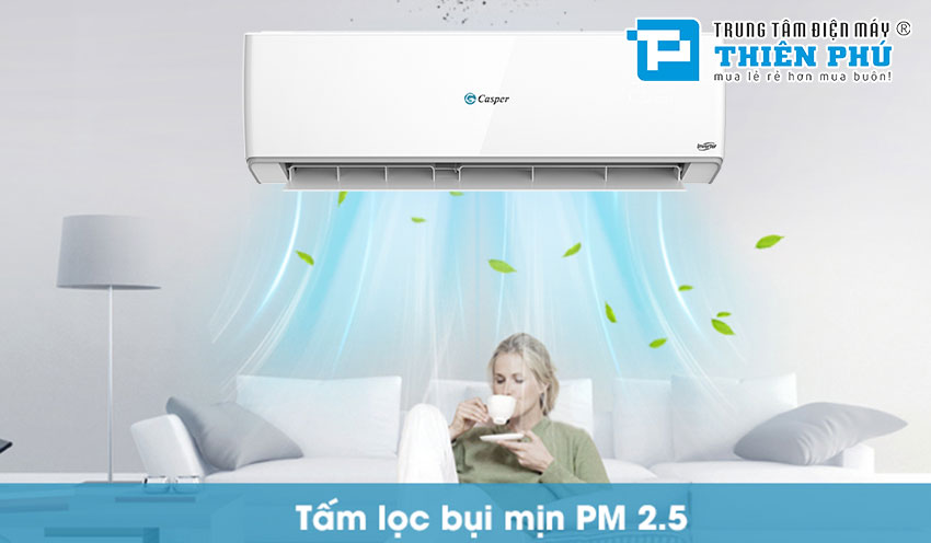 Điều Hòa Casper 9000Btu 1 Chiều Inverter Wifi GC-09TL25 Gas R32