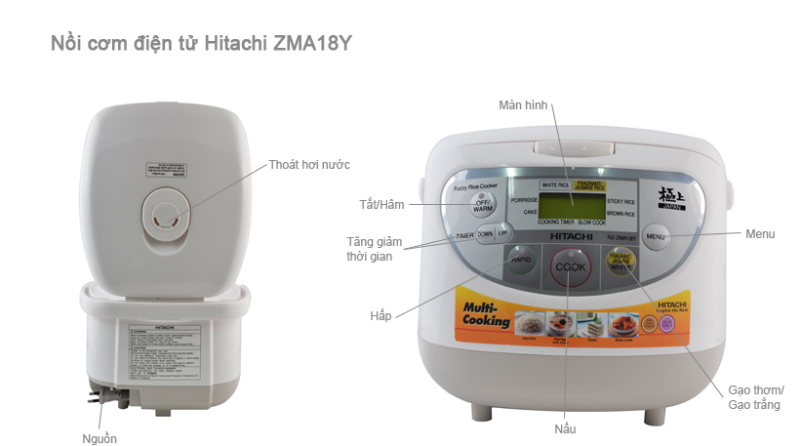 Review 3 mẫu nồi cơm điện  Hitachi giá rẻ
