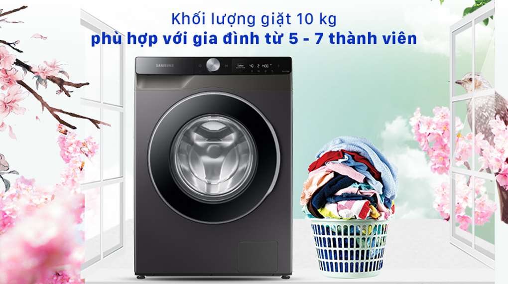 máy giặt Samsung Inverter WW10T634DLX/SV 10Kg