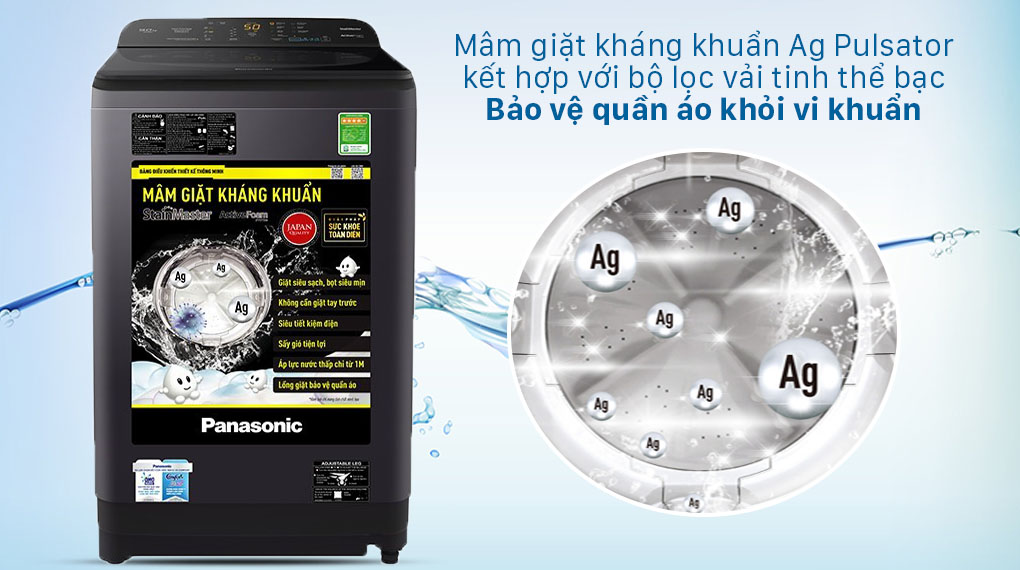 Máy giặt Panasonic NA-F90A9DRV giải pháp giặt sạch tối ưu nhất