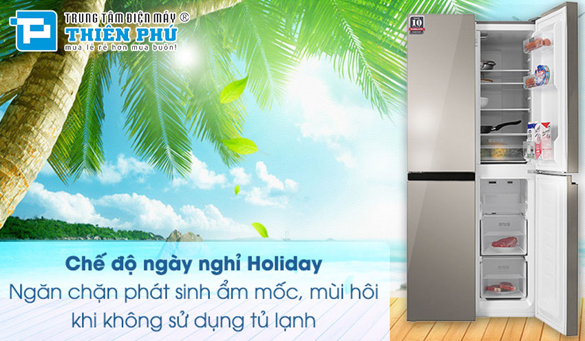 Tủ lạnh Sharp SJ-FXP480VG-CH nhiều ưu điểm phù hợp cho gia đình dưới 5 người