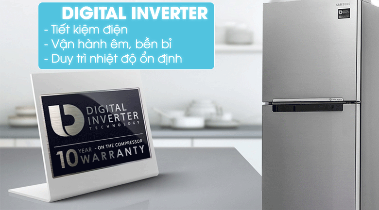 Tủ lạnh Samsung Inverter RT32K503JB1/SV 2 Cánh 322 Lít