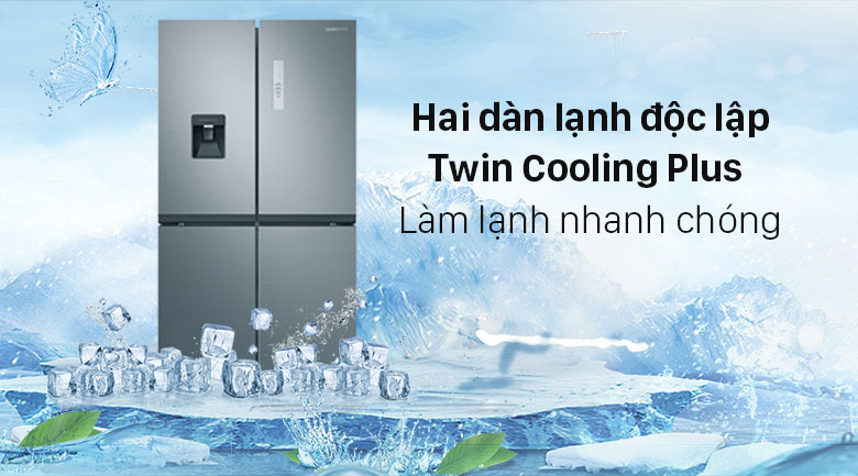 So sánh tủ lạnh Sharp 4 cánh SJ-FXP480V-SL và Samsung RF48A4010M9/SV