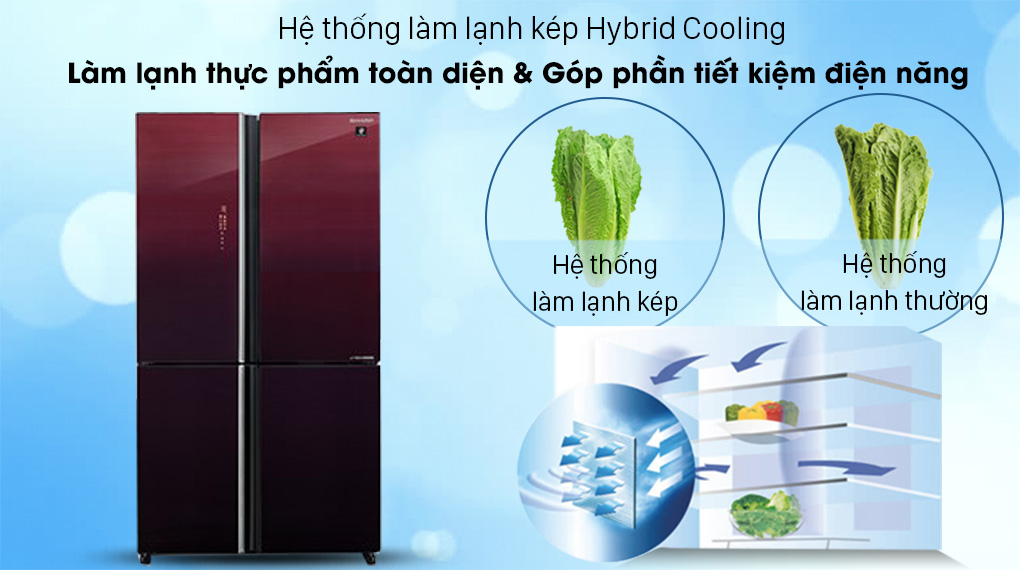 Tủ lạnh Sharp SJ-FXP600VG-MR 4 Cánh đáng để bạn đầu tư cho gia đình