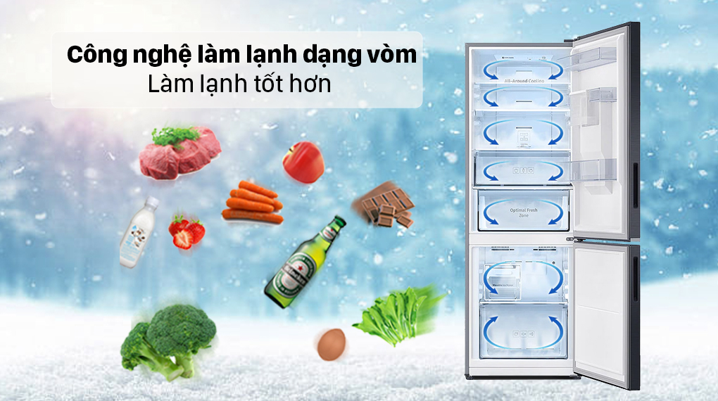 Tủ lạnh Samsung RB30N4190BU/SV tiết kiệm điện, làm lạnh nhanh