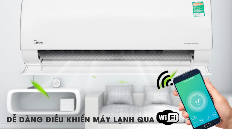 Điều Hòa Midea 9000Btu 2 Chiều Inverter Wifi MSMT-10HRFN8 Gas R32