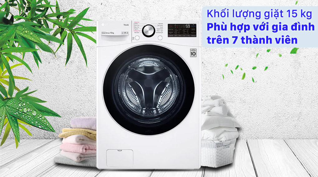  máy giặt LG inverter F2515STGW 15kg