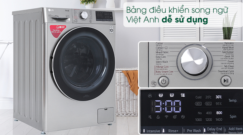 máy giặt LG FV1408S4V 8,5kg