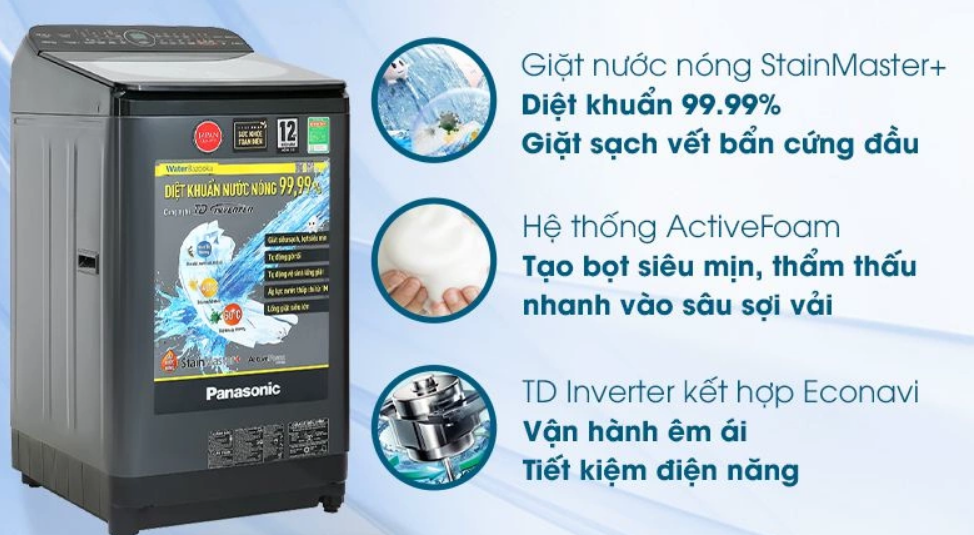 Máy giặt Panasonic Inverter 9.5Kg NA-FD95V1BRV