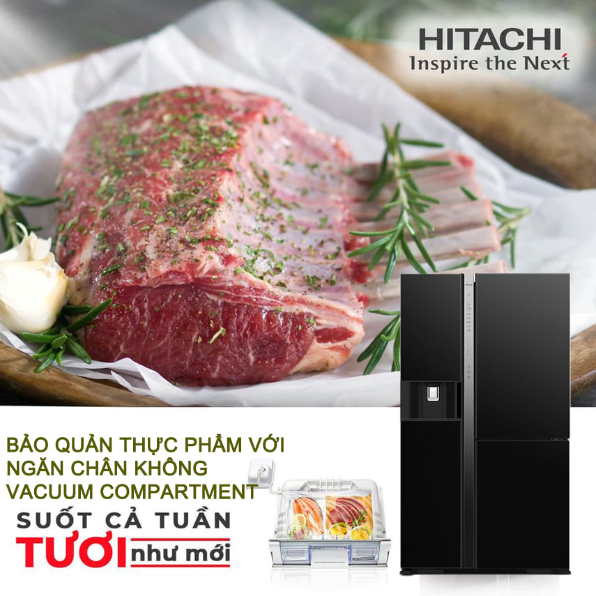 Vì sao nên chọn tủ lạnh Hitachi inverter 3 cánh R-MX800GVGV0(GBK)
