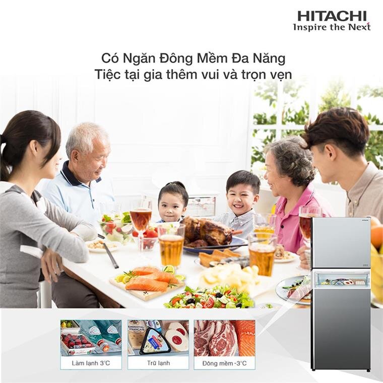 Giới thiệu tủ lạnh Hitachi 2 cánh R-FVX480PGV9(MIR) - Tủ lạnh cho mọi nhà