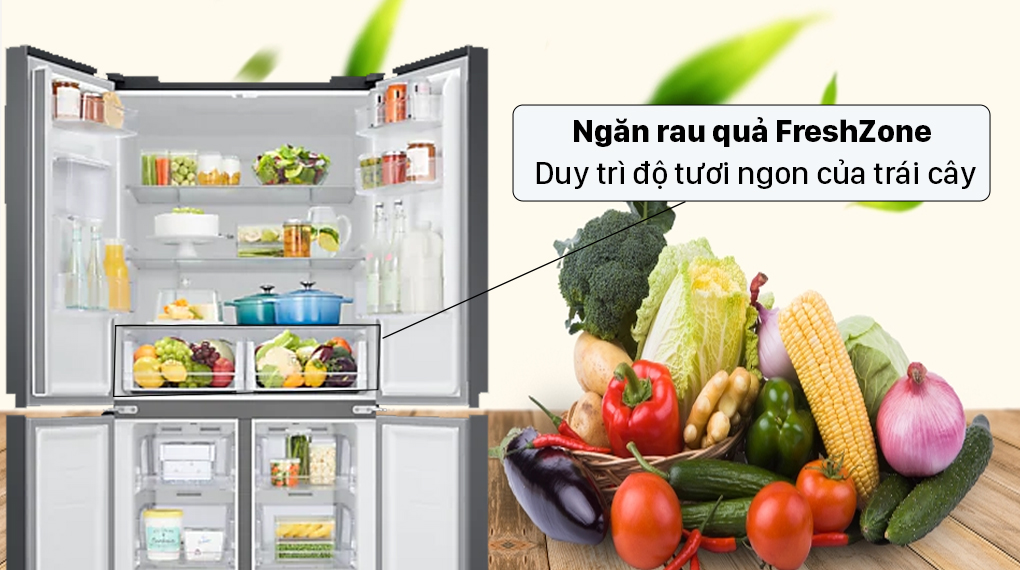Những điều bạn cần biết về chiếc tủ lạnh Samsung 4 cánh RF48A4010B4/SV -  Thienphu