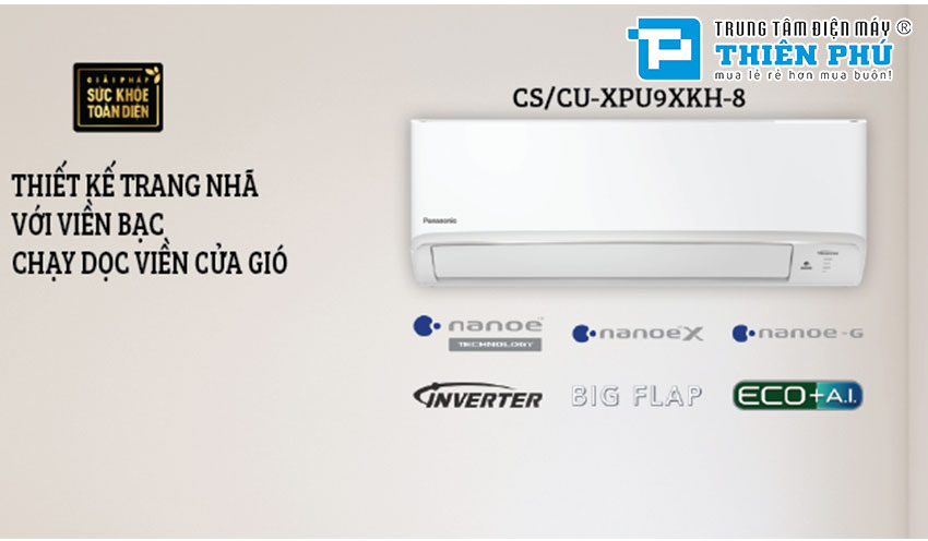 Điều hòa Panasonic 9000Btu 1-Wee Inverter CU / CS-XPU9XKH-8 Gas R32