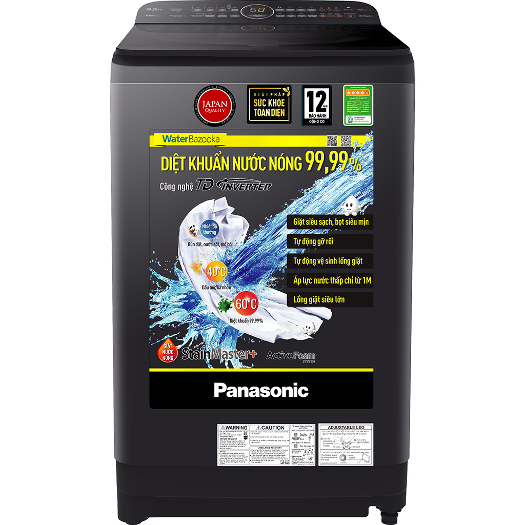 Máy giặt Panasonic Inverter 9.5 Kg NA-FD95V1BRV Lồng Đứng