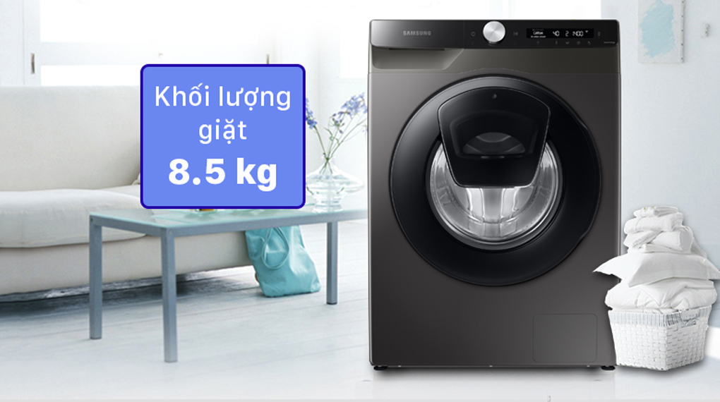 chiếc máy giặt Samsung inverter WW85T554DAX/SV 8.5kg