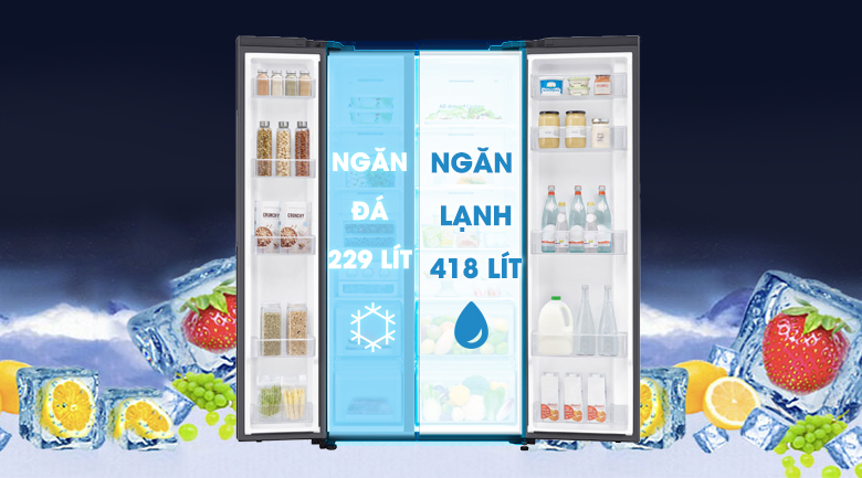Tính năng trên tủ lạnh samsung Side By Side RS62R5001B4/SV