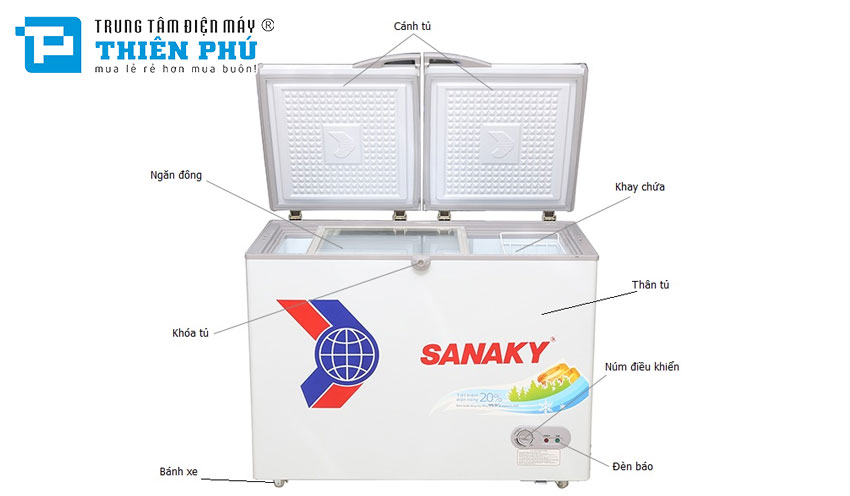 Tủ Đông Sanaky 1 Ngăn Đông 208 Lít VH-2599A1