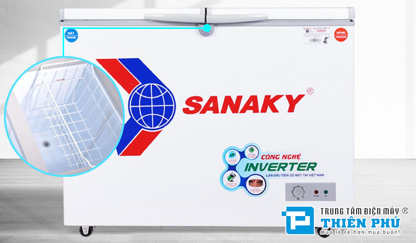 Tủ Đông Sanaky Inverter VH-2599W3 1 Ngăn Đông 1 Ngăn Mát 250 Lít